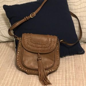 Antik Kraft Whipstitch Studded Saddle crossbody